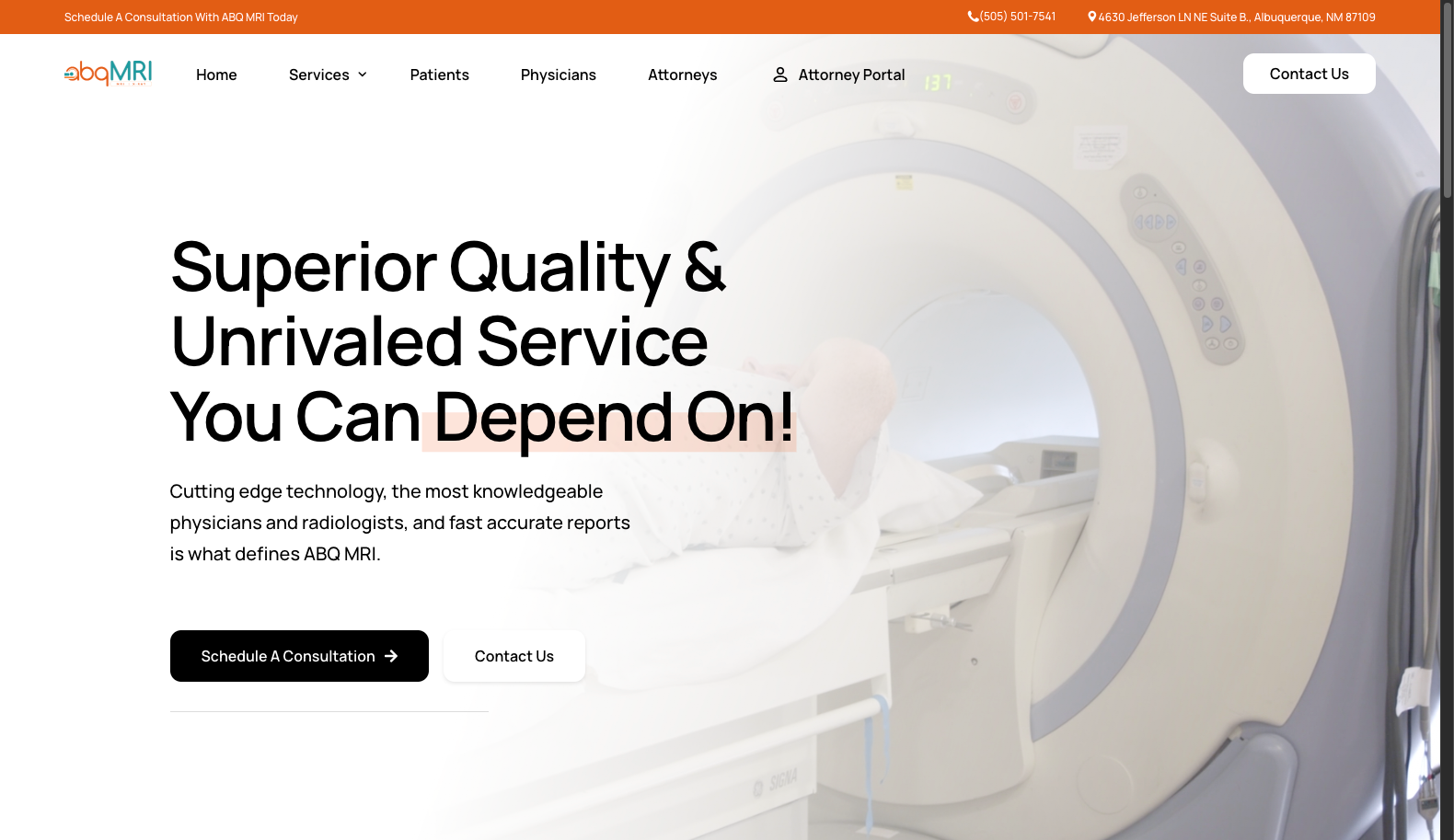 ABQ MRI website